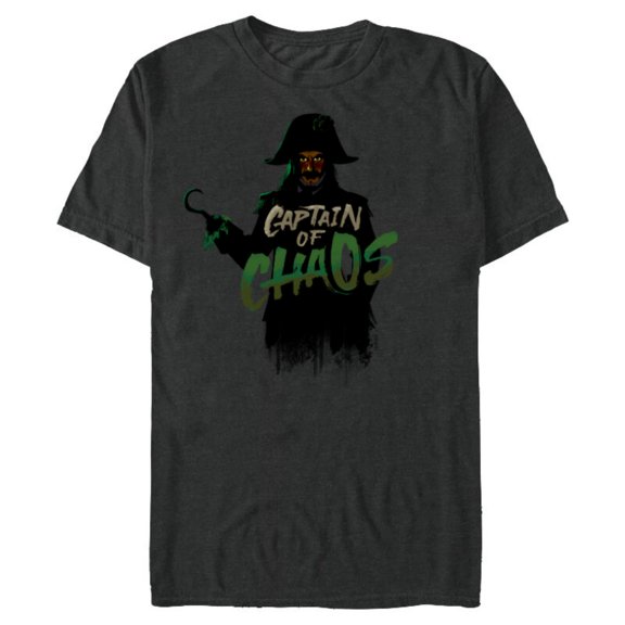 Disney Peter Pan & Wendy Captain Hook Captain of Chaos - Short Sleeve Blended T-Shirt for Adults - Customized-Dark Heather