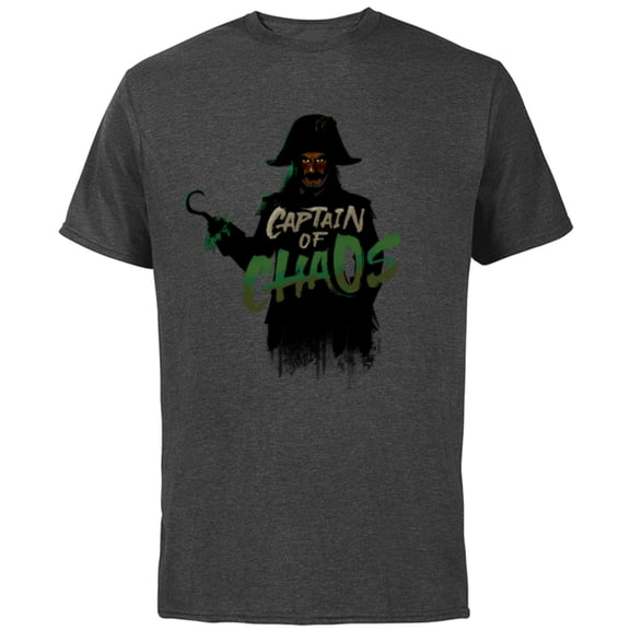 Disney Peter Pan & Wendy Captain Hook Captain of Chaos - Short Sleeve Cotton T-Shirt for Adults - Customized-Charcoal