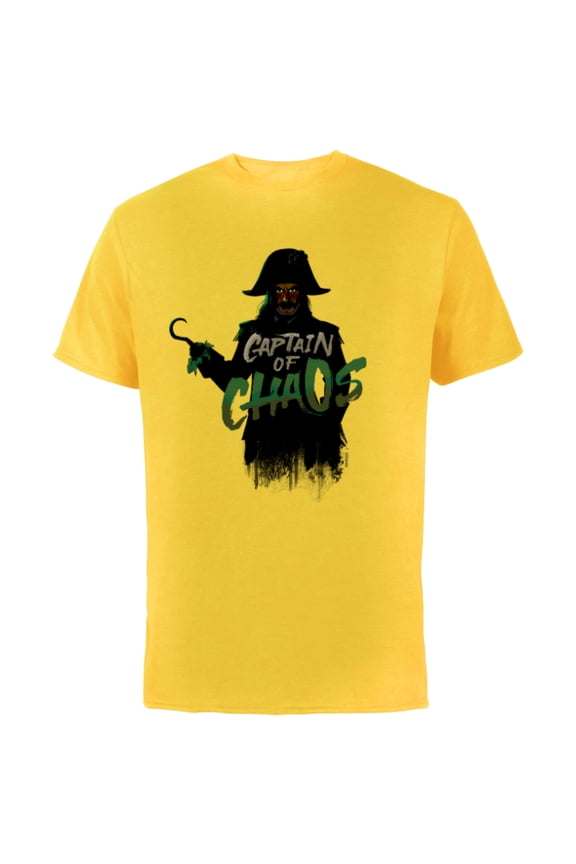 Peter Pan & Wendy Captain Hook Captain of Chaos - Short Sleeve Cotton T-Shirt for Adults - Customized-Yellow
