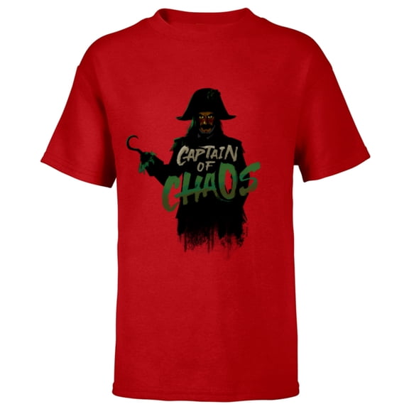 Disney Peter Pan & Wendy Captain Hook Captain of Chaos - Short Sleeve T-Shirt for Kids - Customized-Red