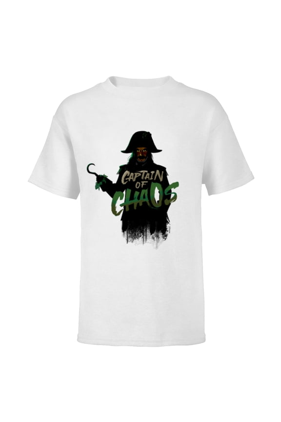 Peter Pan & Wendy Captain Hook Captain of Chaos - Short Sleeve T-Shirt for Kids - Customized-White
