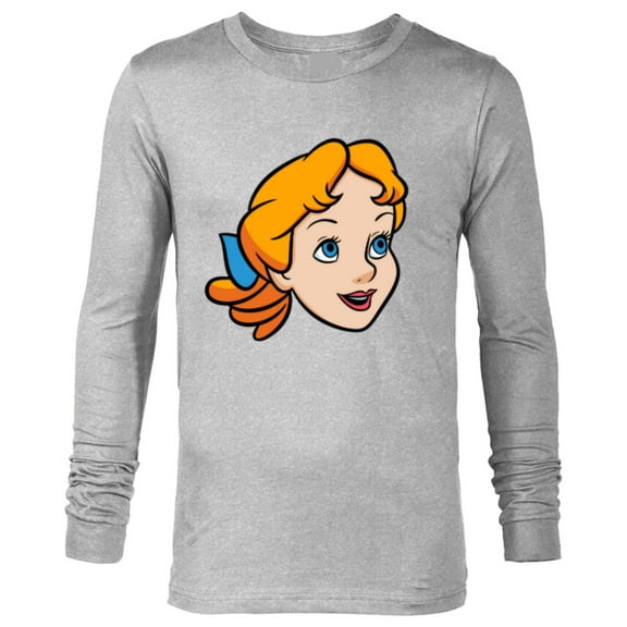 Disney Peter Pan Wendy Darling Big Face Costume - Long Sleeve T-Shirt for Men - Customized-Athletic Heather