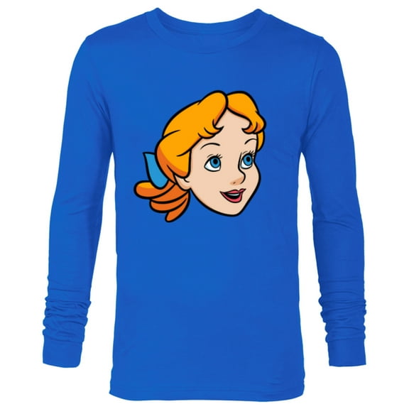 Disney Peter Pan Wendy Darling Big Face Costume - Long Sleeve T-Shirt for Men - Customized-Navy