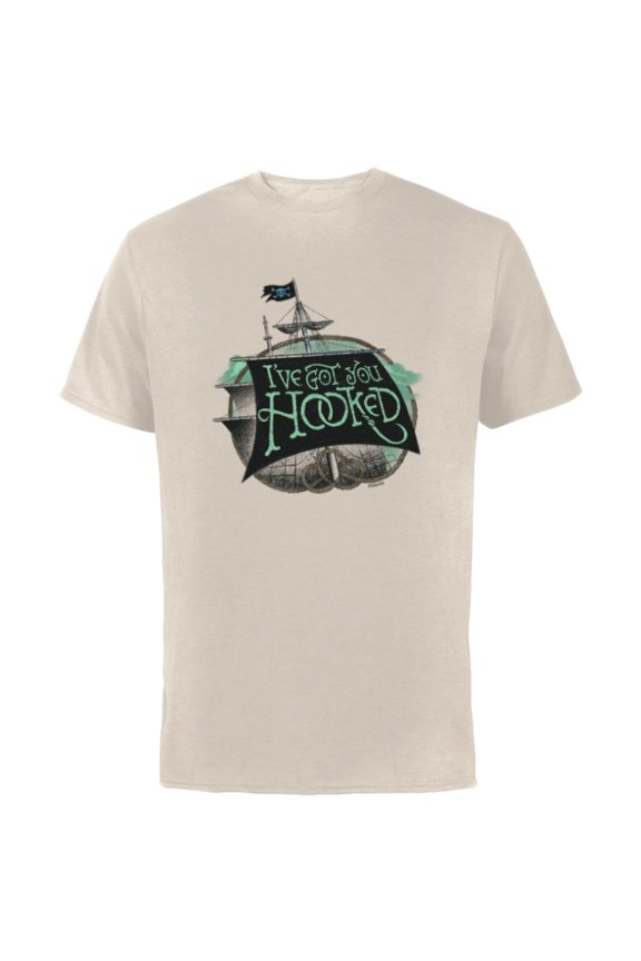 Peter Pan & Wendy I’ve Got You Hooked Disney+ - Short Sleeve Cotton T-Shirt for Adults - Customized-Natural