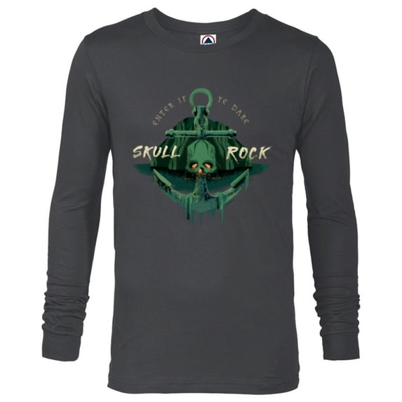 Disney Peter Pan & Wendy Skull Rock Enter if Ye Dare Disney+ - Long Sleeve T-Shirt for Men - Customized-Charcoal Heather