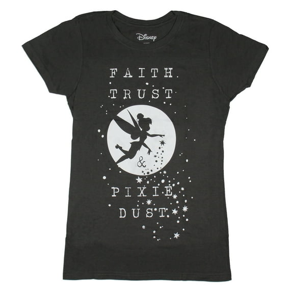 Disney Peter Pan Women's Faith Trust and Pixie Dust Tinkerbell T-Shirt