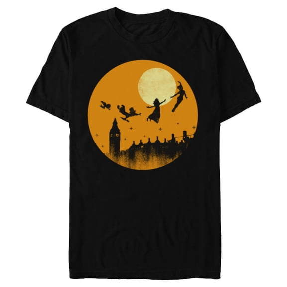 Disney Peter Pan and Darling Children Halloween - Short Sleeve Blended T-Shirt for Adults - Customized-Black
