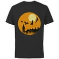 thumbnail image 1 of Disney Peter Pan and Darling Children Halloween - Short Sleeve Cotton T-Shirt for Adults - Customized-Black, 1 of 5