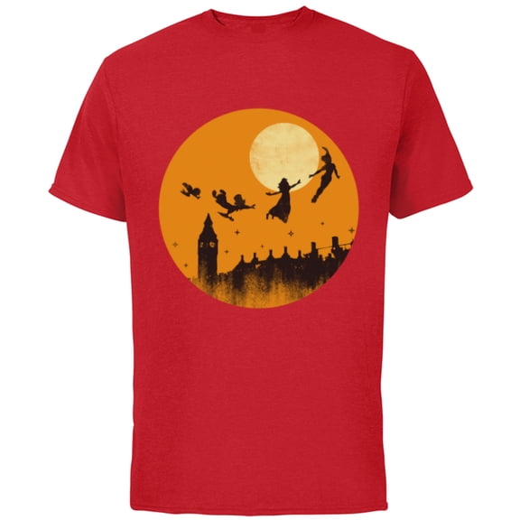 Disney Peter Pan and Darling Children Halloween - Short Sleeve Cotton T-Shirt for Adults - Customized-Red