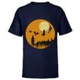 thumbnail image 1 of Disney Peter Pan and Darling Children Halloween - Short Sleeve T-Shirt for Kids - Customized-Navy, 1 of 5