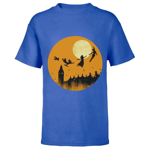 Disney Peter Pan and Darling Children Halloween - Short Sleeve T-Shirt for Kids - Customized-Royal