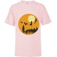 thumbnail image 1 of Disney Peter Pan and Darling Children Halloween - Short Sleeve T-Shirt for Kids - Customized-Soft Pink, 1 of 5