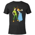 thumbnail image 1 of Disney Peter Pan and Wendy Darling Kiss Valentine’s Day - Short Sleeve Blended T-Shirt for Adults – Customized-Black, 1 of 5