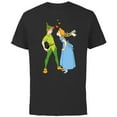 thumbnail image 1 of Disney Peter Pan and Wendy Darling Kiss Valentine’s Day - Short Sleeve Cotton T-Shirt for Adults - Customized-Black, 1 of 5