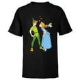 thumbnail image 1 of Disney Peter Pan and Wendy Darling Kiss Valentine’s Day - Short Sleeve T-Shirt for Kids – Customized-Black, 1 of 5
