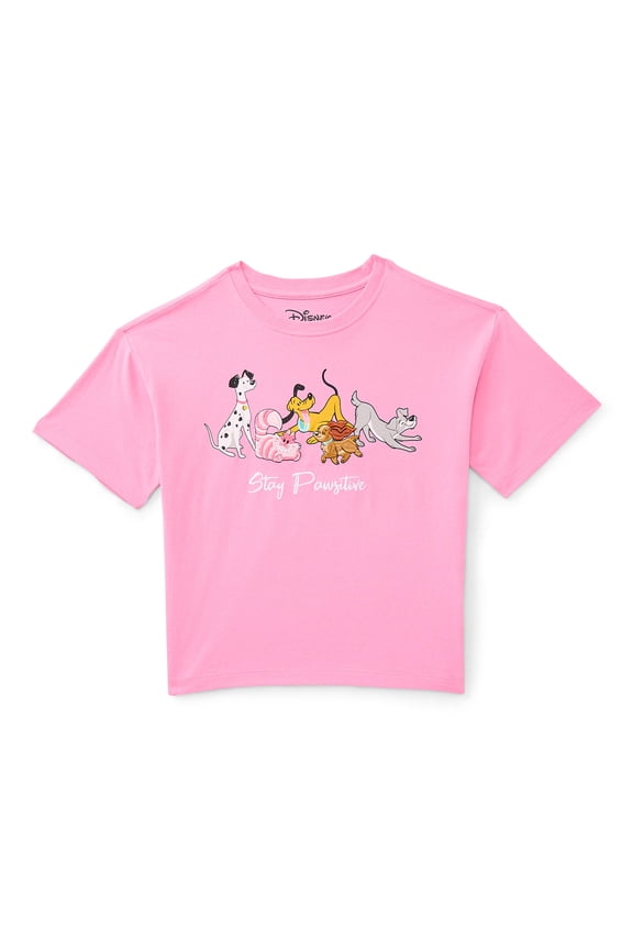 Girls Embroidered Graphic Tee with Short Sleeves, Sizes 4-16