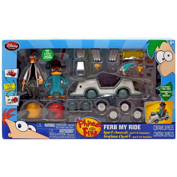 Disney Ferb My Ride Agent P's Hovercraft for Ages 12 & Up Action Figures