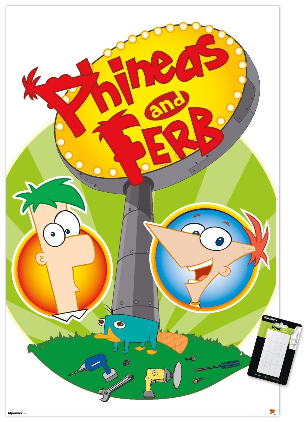 Disney Phineas and Ferb - Logo Wall Poster, 22.375" x 34" - Walmart.com