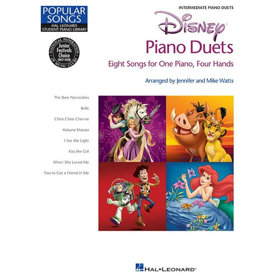 Disney Piano Duets: Hal Leonard Student Piano Library Popular Songs Series Intermediate 1 Piano, 4 Hands, (Paperback)