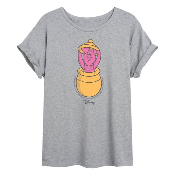 Disney - Piglet In Honey Pot - Juniors Ideal Flowy Muscle T-Shirt