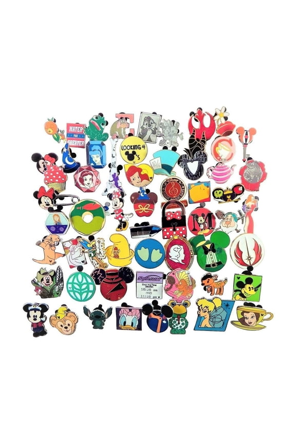 Pin Trading 25 Assorted Pin Lot, Brand New Pins, No Doubles, Tradable