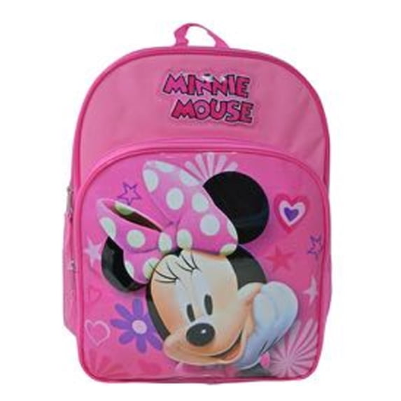 Disney Pink Minnie Mouse 16" School Backpack with a Large Front Pocket