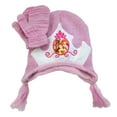 thumbnail image 1 of Disney Pink Toddler Girls Princess Hat & Mittens Beanie Set, 1 of 1