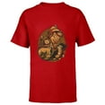 thumbnail image 1 of Disney Pinocchio, Jiminy Cricket, Figaro and Cleo - Short Sleeve T-Shirt for Kids - Customized-Red, 1 of 5
