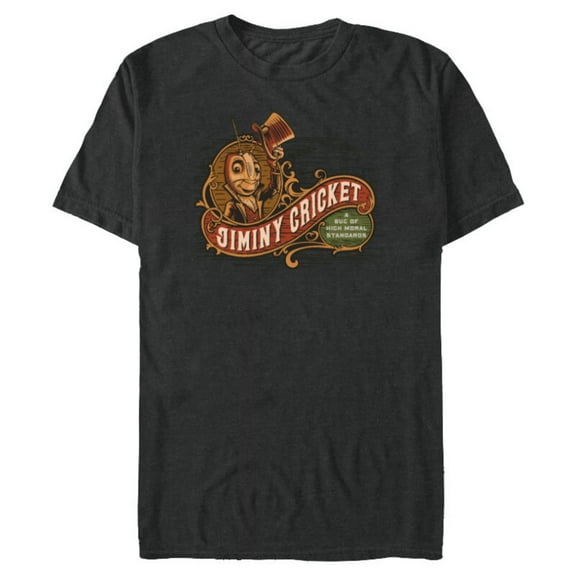 Disney Pinocchio Jiminy Cricket High Moral Standards - Short Sleeve Blended T-Shirt for Adults - Customized-Dark Heather