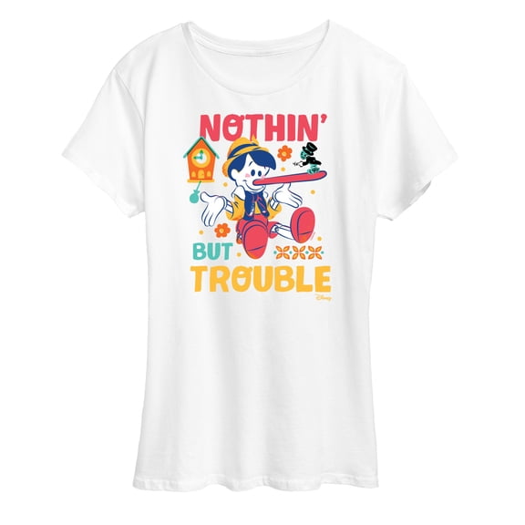 Disney - Pinocchio - Nothin But Trouble - Women's Short Sleeve Graphic T-Shirt