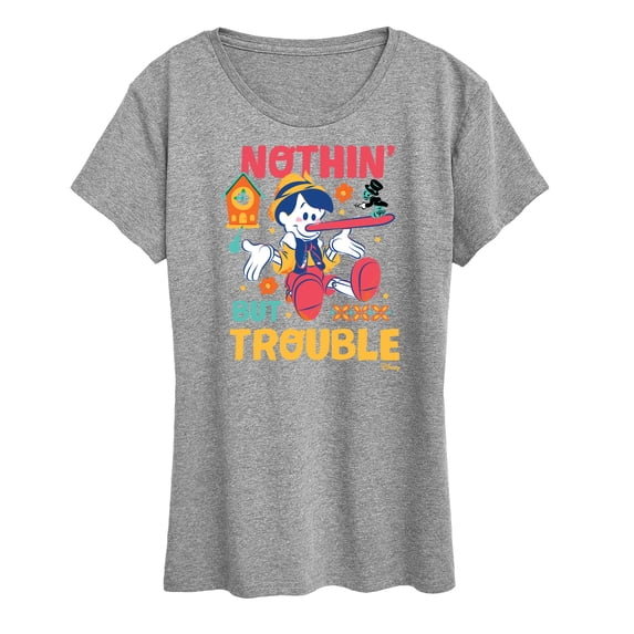 Disney - Pinocchio - Nothin But Trouble - Women's Short Sleeve Graphic T-Shirt