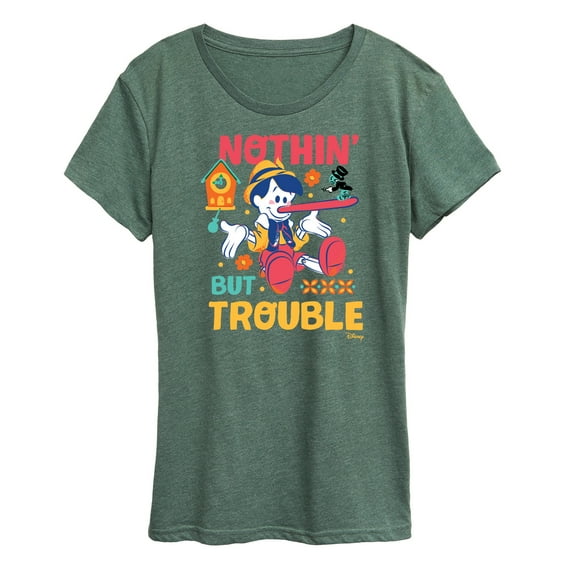 Disney - Pinocchio - Nothin But Trouble - Women's Short Sleeve Graphic T-Shirt