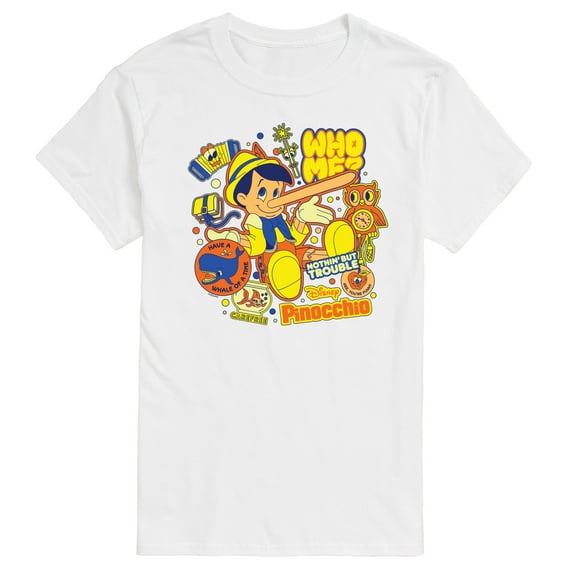 Disney - Pinocchio - Pinocchio Stickers - Men's Short Sleeve Graphic T-Shirt