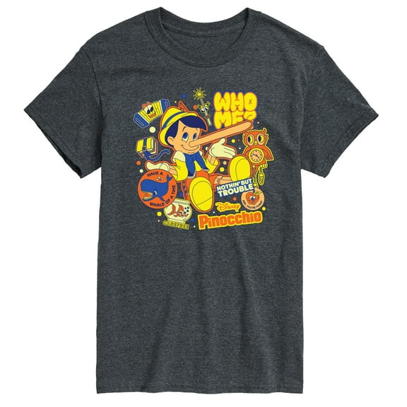 Disney - Pinocchio - Pinocchio Stickers - Men's Short Sleeve Graphic T-Shirt