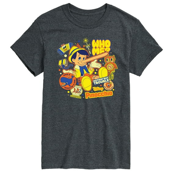 Disney - Pinocchio - Pinocchio Stickers - Men's Short Sleeve Graphic T-Shirt