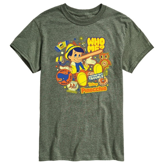 Disney - Pinocchio - Pinocchio Stickers - Men's Short Sleeve Graphic T-Shirt