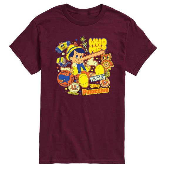 Disney - Pinocchio - Pinocchio Stickers - Men's Short Sleeve Graphic T-Shirt