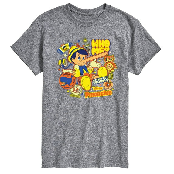 Disney - Pinocchio - Pinocchio Stickers - Men's Short Sleeve Graphic T-Shirt