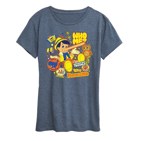 Disney - Pinocchio - Pinocchio Stickers - Women's Short Sleeve Graphic T-Shirt