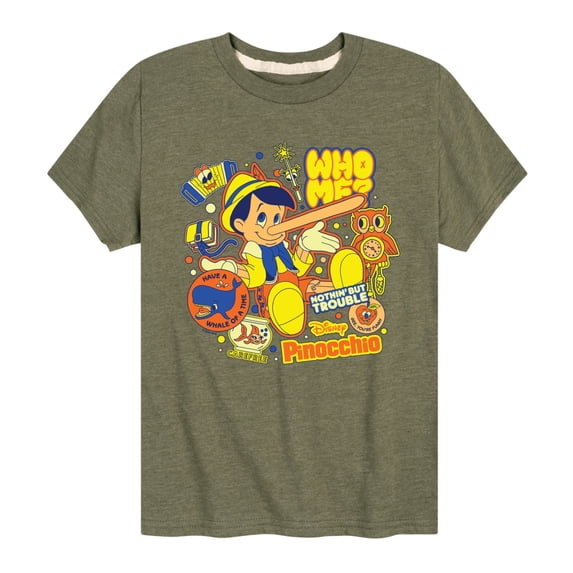 Disney - Pinocchio Stickers Boys' Short Sleeve Graphic T-Shirt