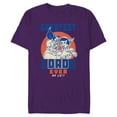 thumbnail image 1 of Disney Pinocchio and Geppetto Greatest Dad Ever No Lie - Short Sleeve Blended T-Shirt for Adults - Customized-Purple, 1 of 5