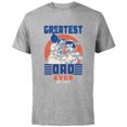 thumbnail image 1 of Disney Pinocchio and Geppetto Greatest Dad Ever No Lie - Short Sleeve Cotton T-Shirt for Adults - Customized-Athletic Heather, 1 of 5