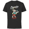 thumbnail image 1 of Disney Pinocchio and Jiminy Cricket - Short Sleeve Cotton T-Shirt for Adults - Customized-Black, 1 of 5