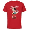 thumbnail image 1 of Disney Pinocchio and Jiminy Cricket - Short Sleeve Cotton T-Shirt for Adults - Customized-Red, 1 of 5