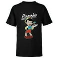 thumbnail image 1 of Disney Pinocchio and Jiminy Cricket - Short Sleeve T-Shirt for Kids - Customized-Black, 1 of 5