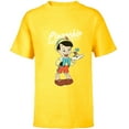 thumbnail image 1 of Disney Pinocchio and Jiminy Cricket - Short Sleeve T-Shirt for Kids - Customized-Yellow, 1 of 5