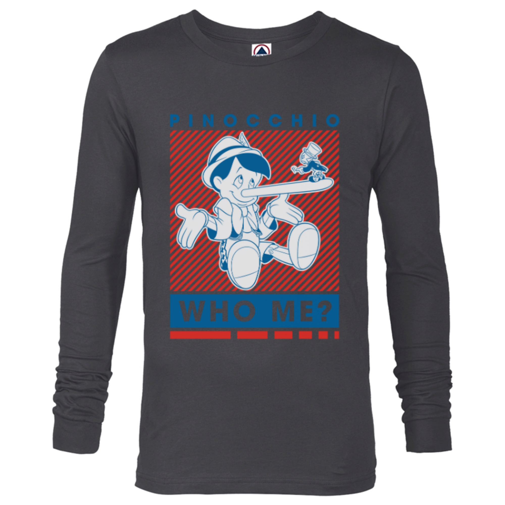 Disney Pinocchio and Jiminy Cricket Who Me? Long Sleeve TShirt for