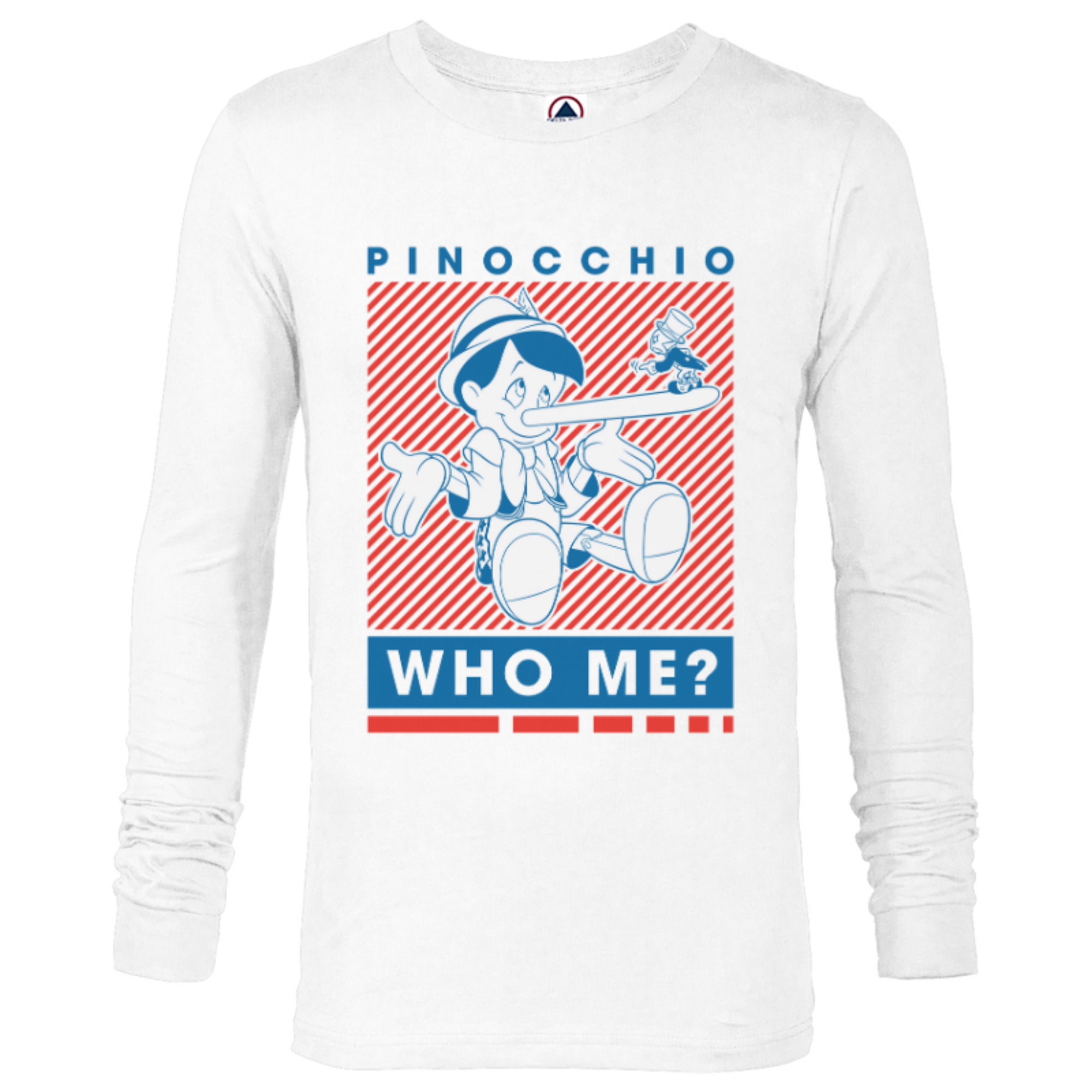 Disney Pinocchio and Jiminy Cricket Who Me? Long Sleeve TShirt for