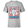thumbnail image 1 of Disney Pinocchio and Jiminy Cricket Who Me? - Short Sleeve T-Shirt for Kids - Customized-Athletic Heather, 1 of 5