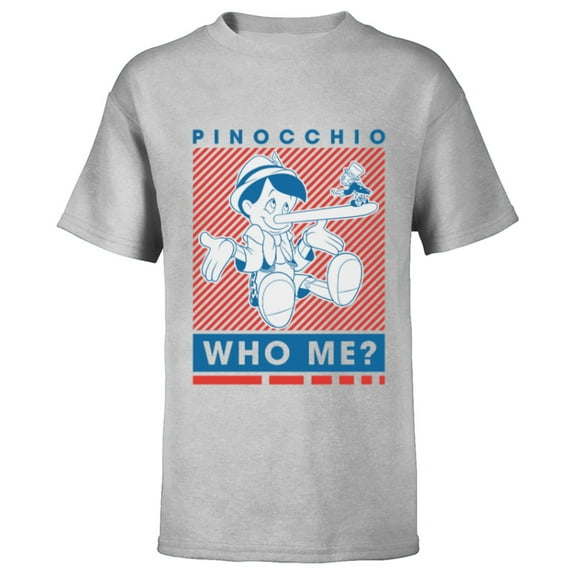 Disney Pinocchio and Jiminy Cricket Who Me? - Short Sleeve T-Shirt for Kids - Customized-Athletic Heather
